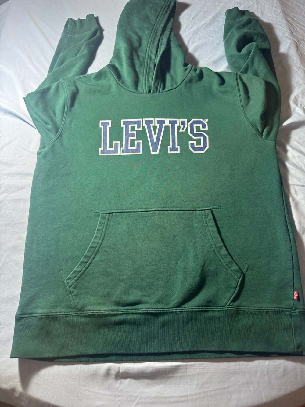 Levi's Standard Fit Green Pullover Hoodie Sweatshirt Men's Medium